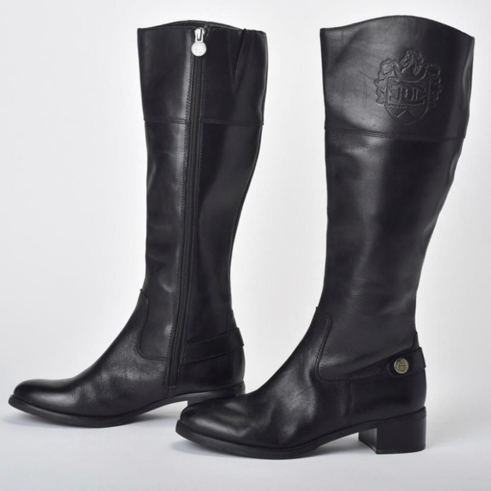 Etienne Aigner Vintage Black Leather Riding Boots Women’s Size 8.5M